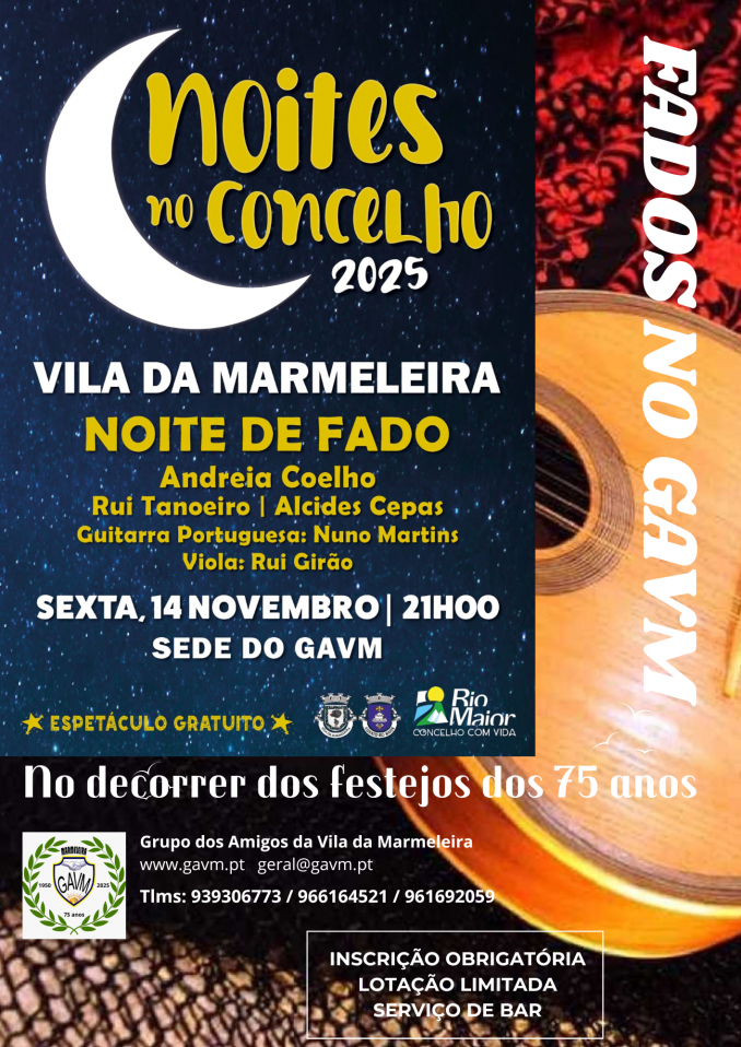 Noite de Fados no GAVM - Grupo dos Amigos da Vila da Marmeleira